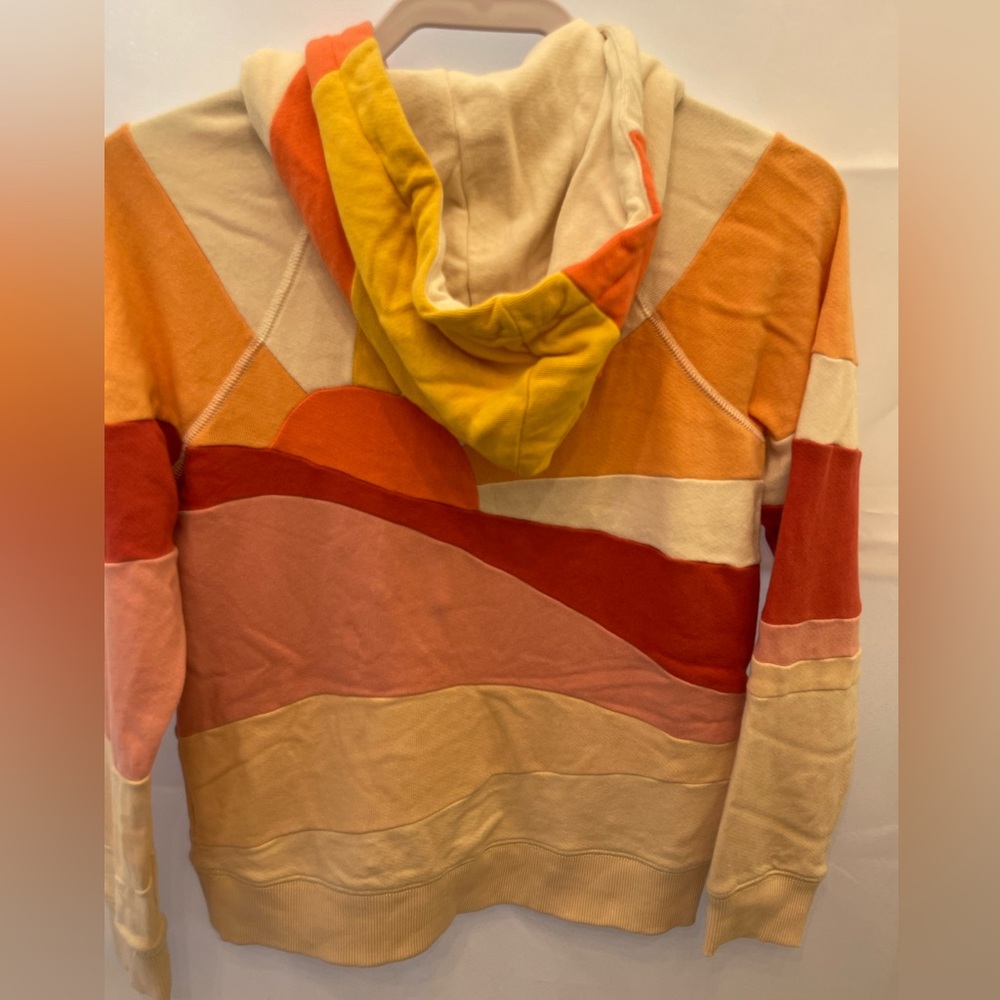 Faherty Sunset Hoodie XS Colorblock Baja Style Sweatshirt - Picture 4 of 11